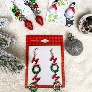 Holiday Earrings Set - 3 pairs